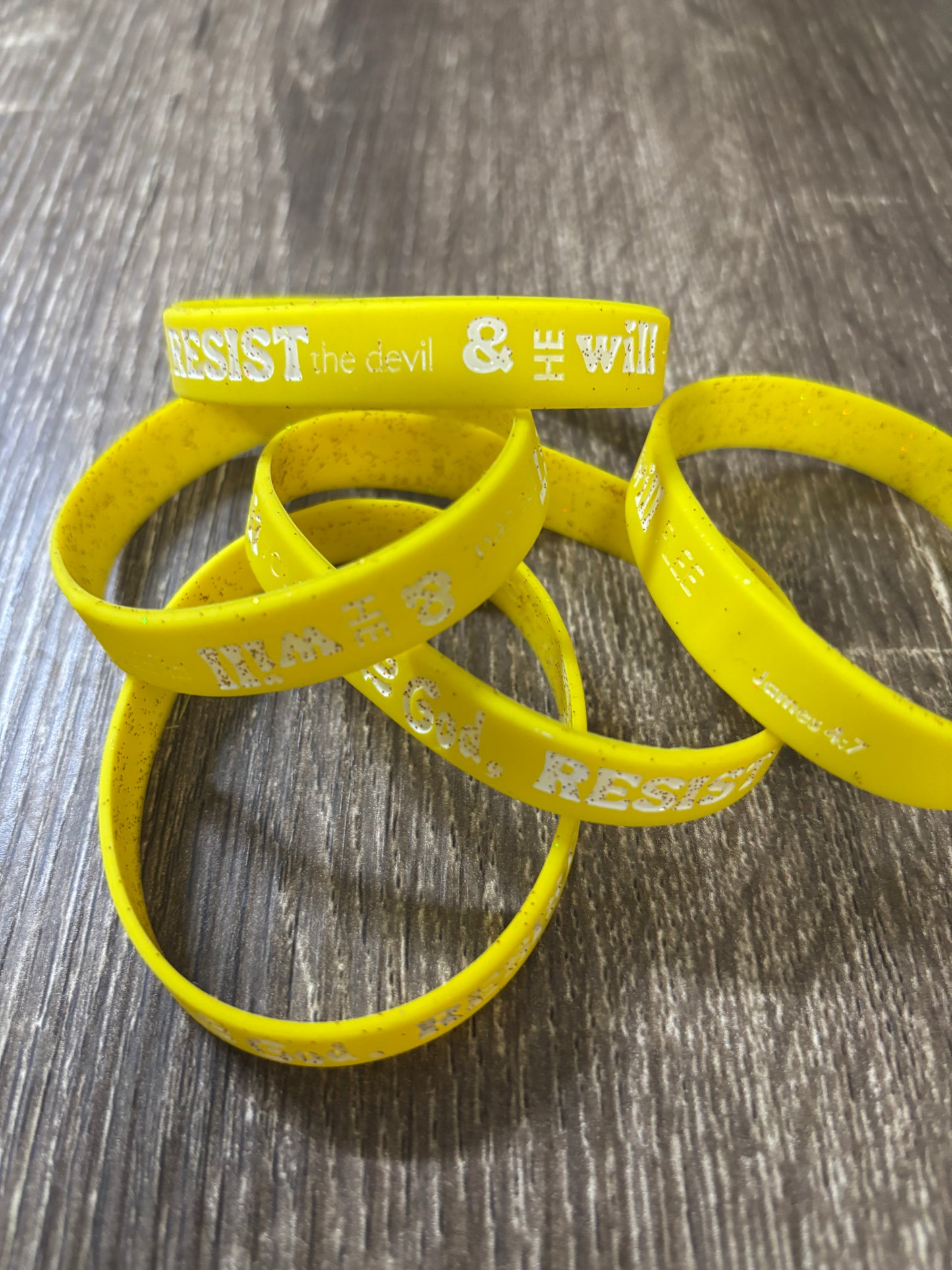 Bible Verse Silicone 'Submit Yourself to God' Wristband - 5 pack