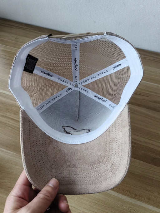 L&L- Lux Suede Embroidered 5 Panel SnapBack Cap (Loin & Lamb)