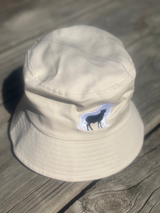Lion and Lamb Embroidered Bucket Hat