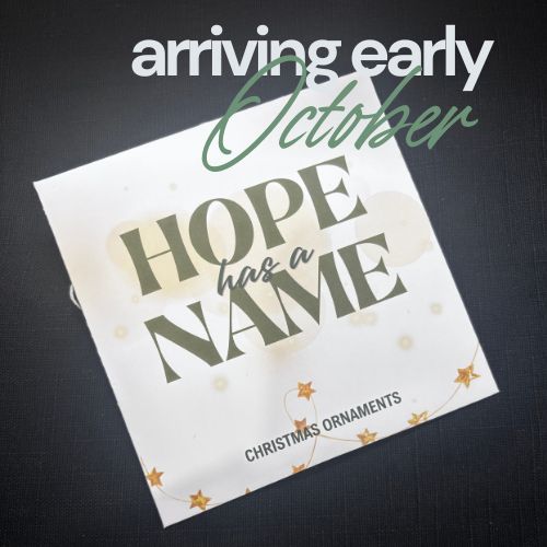 "Hope Has a Name" 3 piece Christmas Ornament Set