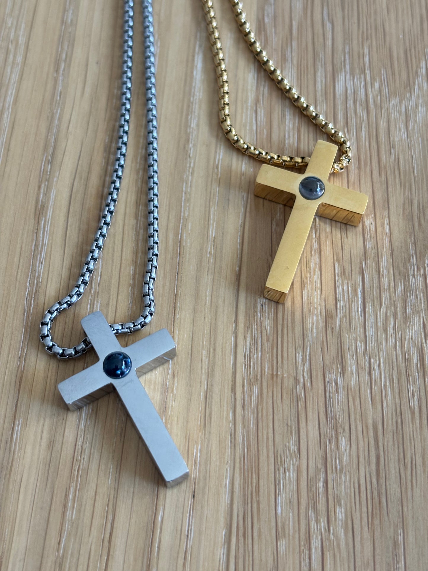Look Unto Jesus Cross Projection Necklace