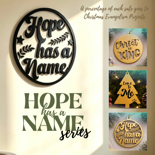 "Hope Has A Name" Metal Wall Art – Black Powder Coated Decor
